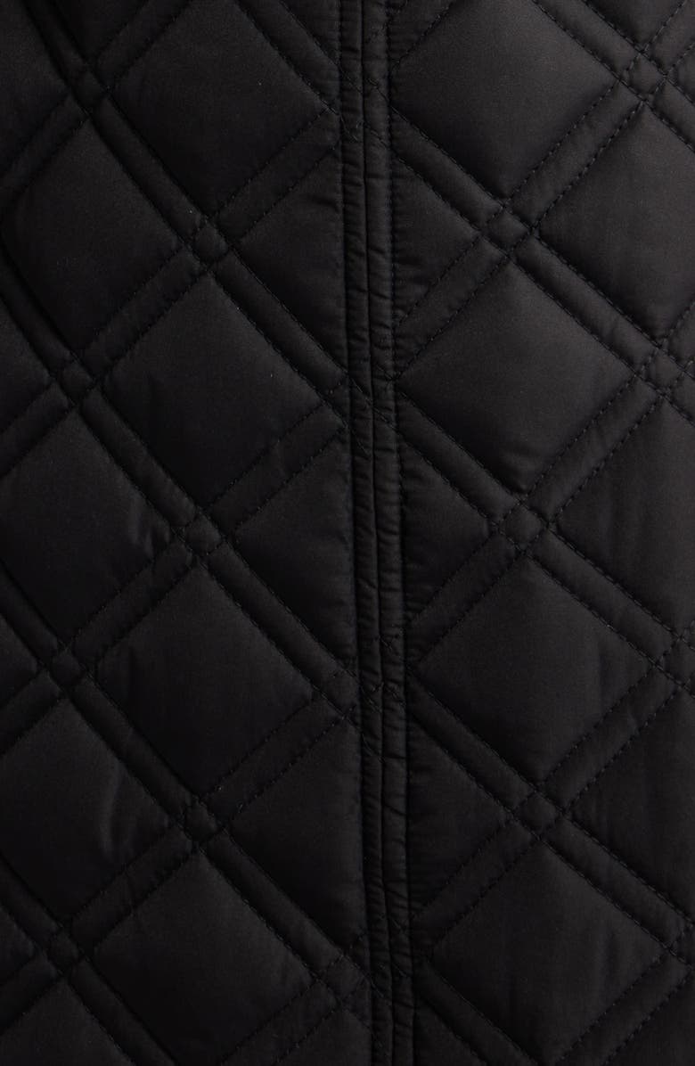Michael Kors Diamond Quilted Hooded Jacket, Alternate, color, Black
