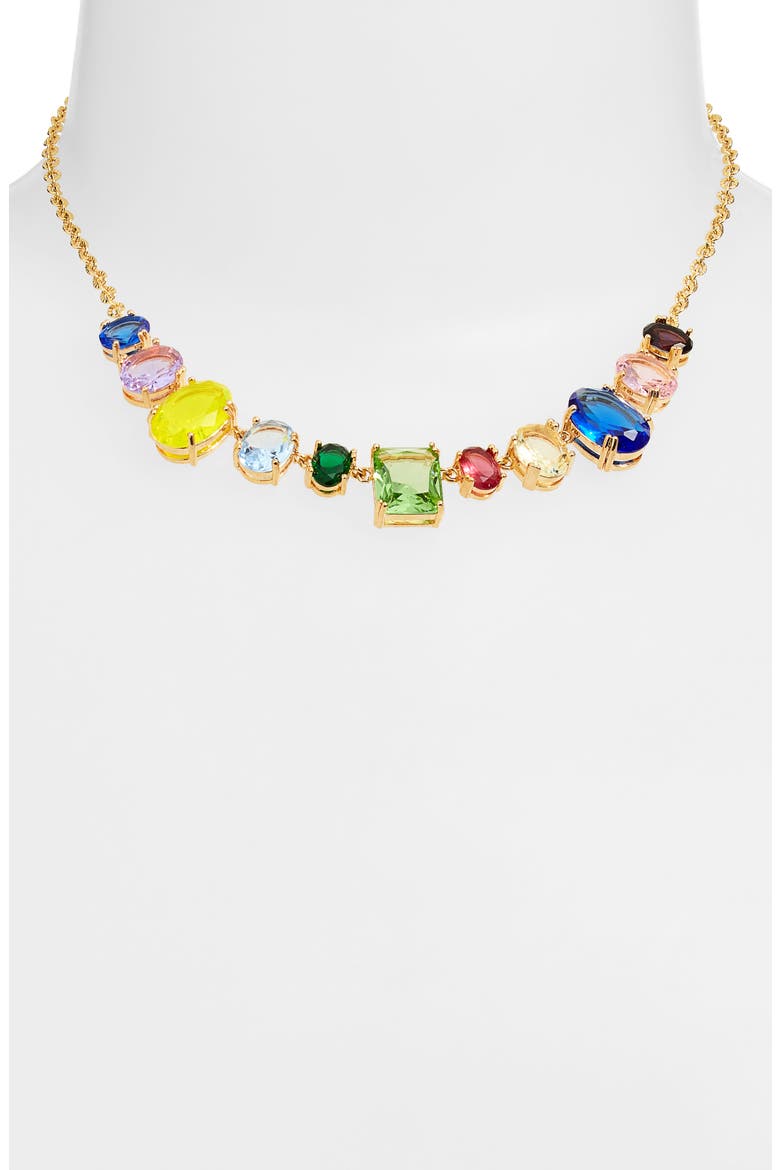 Rainbow Sweets Juicy Frontal Necklace, Alternate, color, GOLD/ MULTI