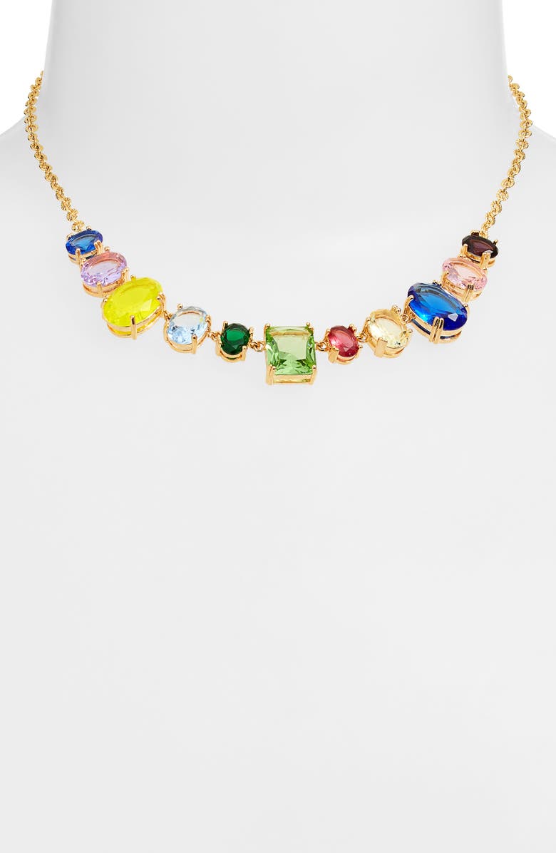 VIDAKUSH Rainbow Sweets Juicy Frontal Necklace, Alternate, color, Gold/ Multi