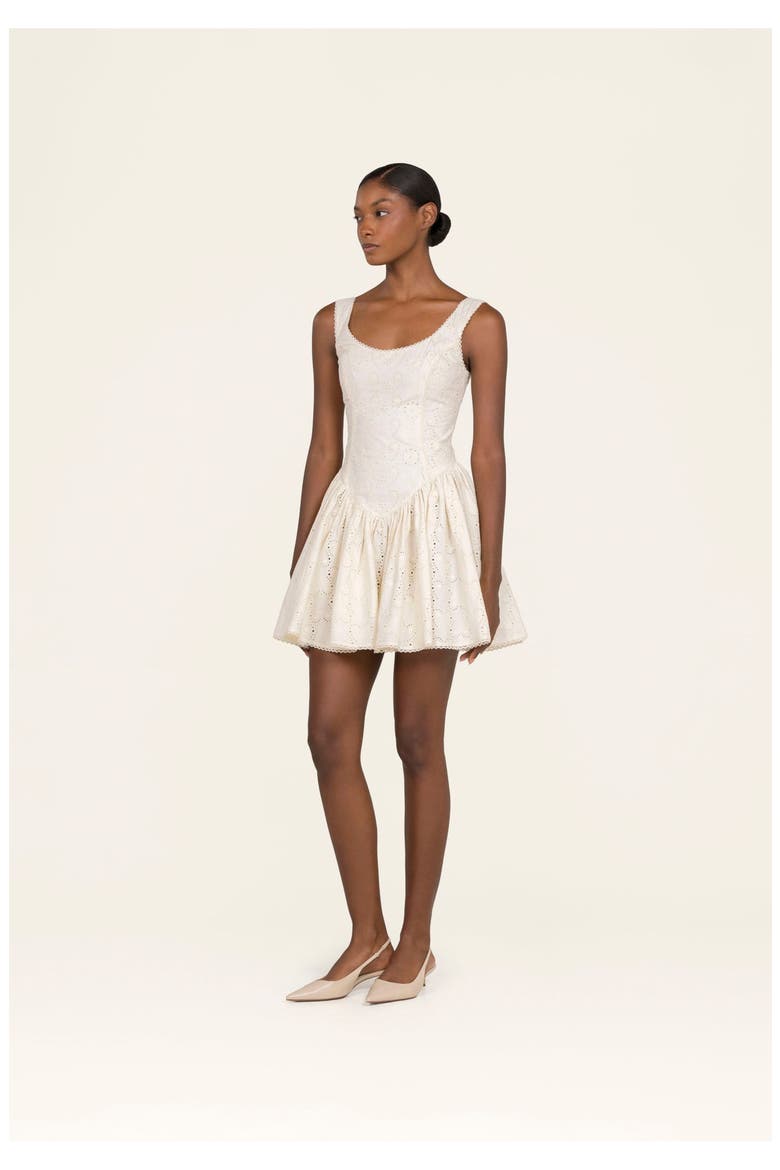 Pluma Playa Mini Dress, Alternate, color, Ivory