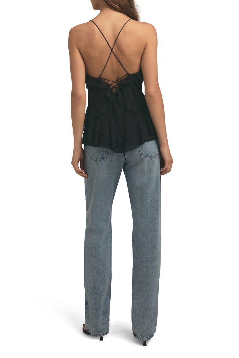 The Who Me Ruffle Camisole, Alternate, color, BLACK