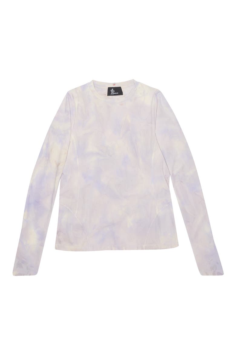 Tie Dye Long Sleeve Top, Alternate, color, LAVENDER/ OFF WHITE