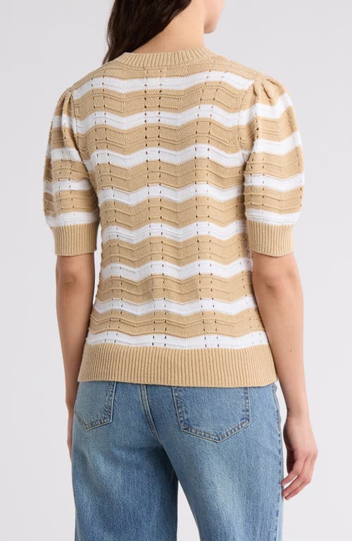 CASLON CASLON® ZIGZAG SHORT SLEEVE NOVELTY SWEATER