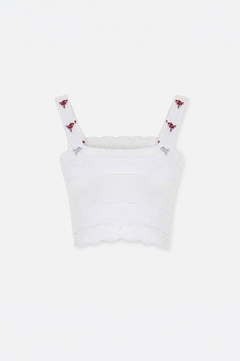 The Broderie Anglaise Edit Lace Panel Bra