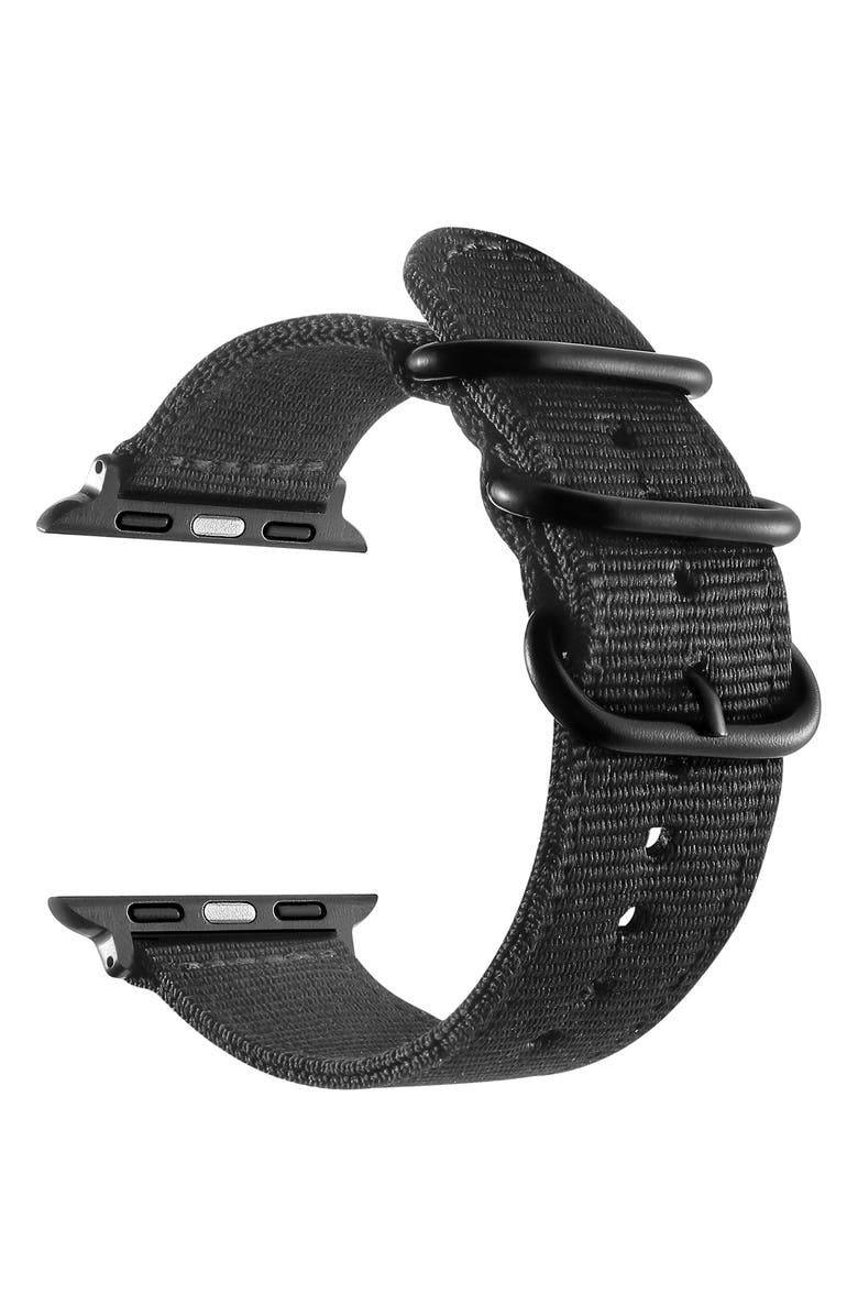 The Posh Tech Nylon Apple Watch<sup>®</sup> Watchband, Alternate, color, Black