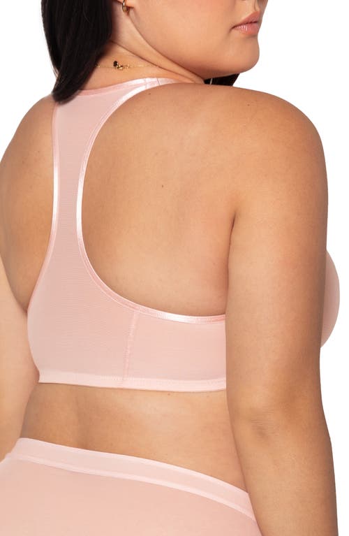 CURVY COUTURE CURVY COUTURE SHEER MESH FRONT CLASP RACERBACK UNDERWIRE BRA 