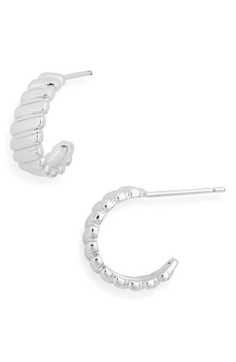 Ribbed Waverly Hoop Earrings