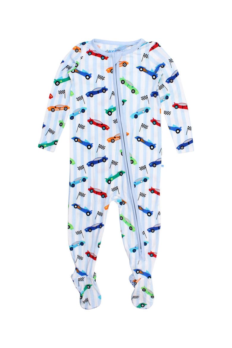 Softsnooze Baby Boys One Piece Footie Pajamas, Main, color, Let's Roll