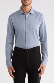 Perry Ellis Slim Fit Double Edge Texture Dress Shirt