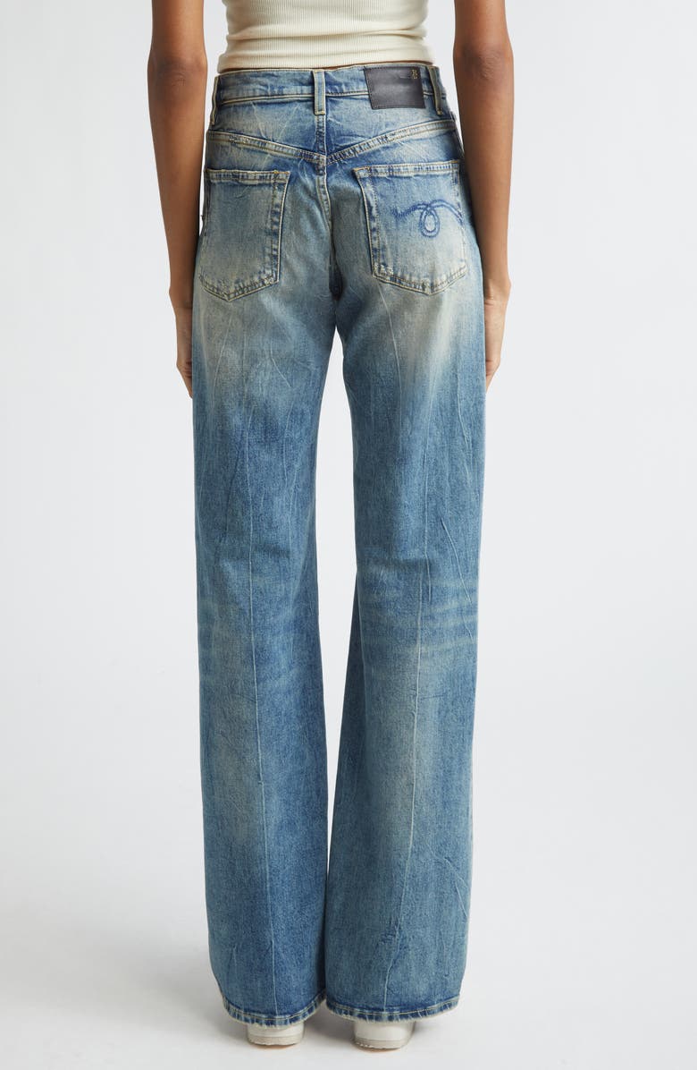 R13 Jane Flare Leg Jeans, Alternate, color, Kelly Stretch