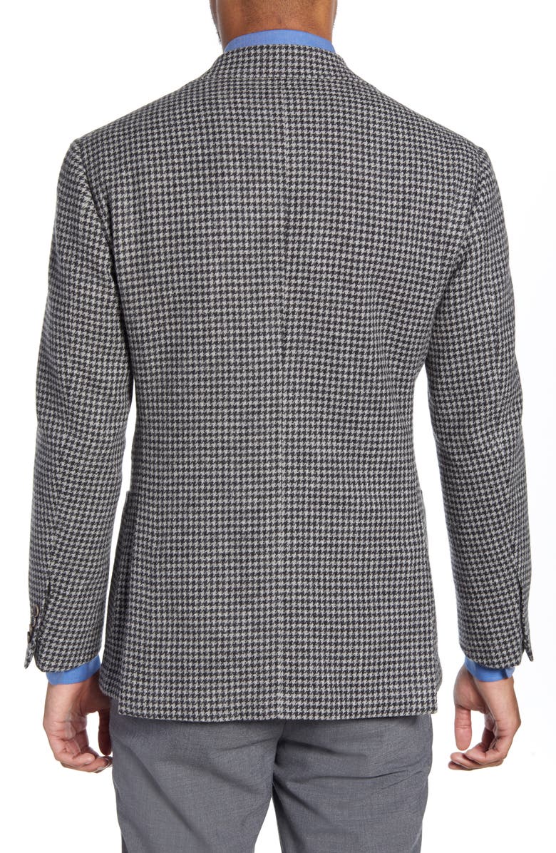 Ring Jacket Trim Fit Houndstooth Check Wool Sport Coat, Alternate, color,