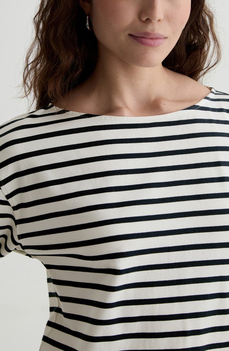AG Annie Stripe Stretch Cotton T-Shirt, Alternate, color, 