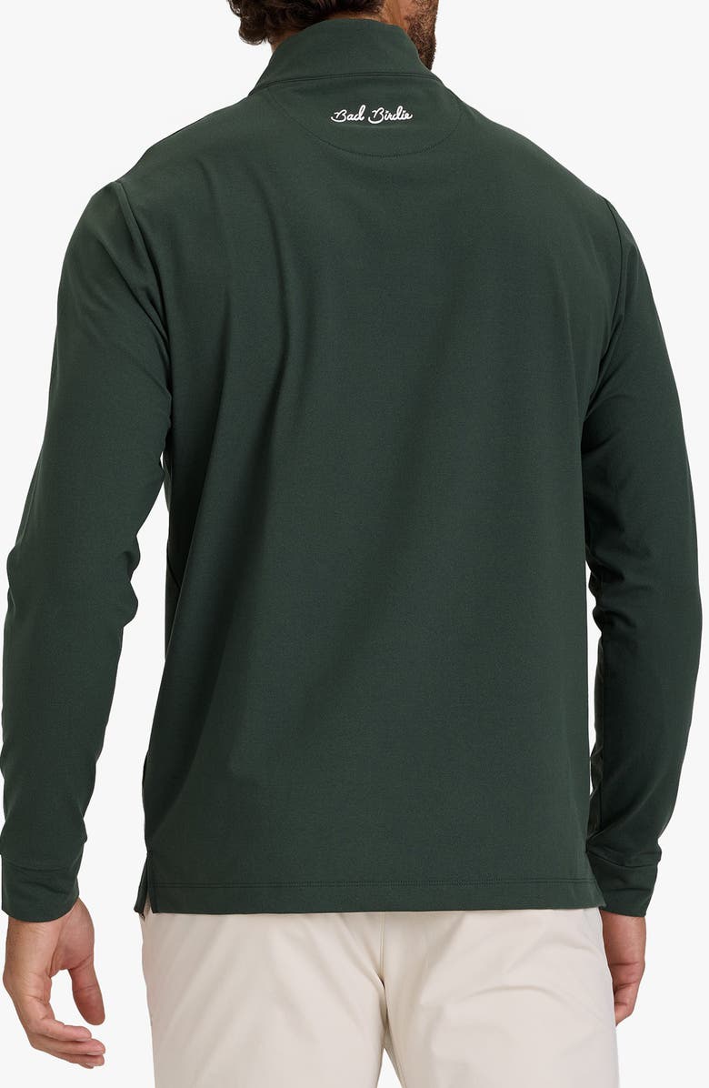 Bad Birdie Velocity Performance Quarter Zip Pullover, Alternate, color, Deep Forest