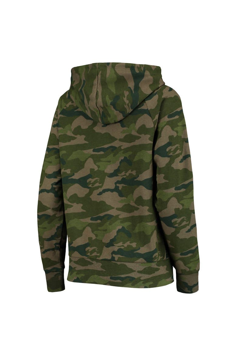 Women's New Era Camo Cleveland Browns Raglan Full-Zip Hoodie, Alternate, color, Camo