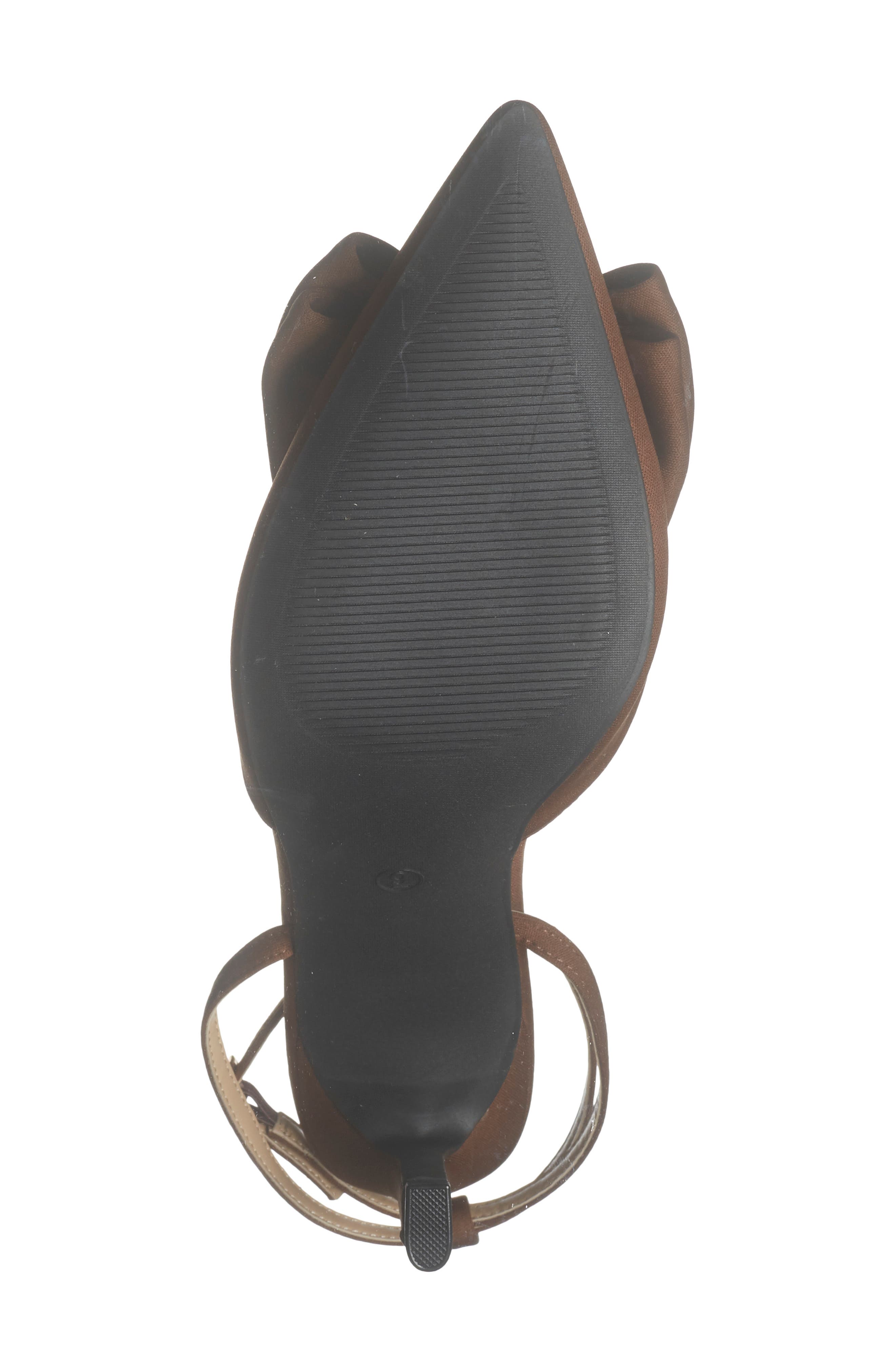 Tate Faux Leather Pump, Alternate, color, BROWN FABRIC