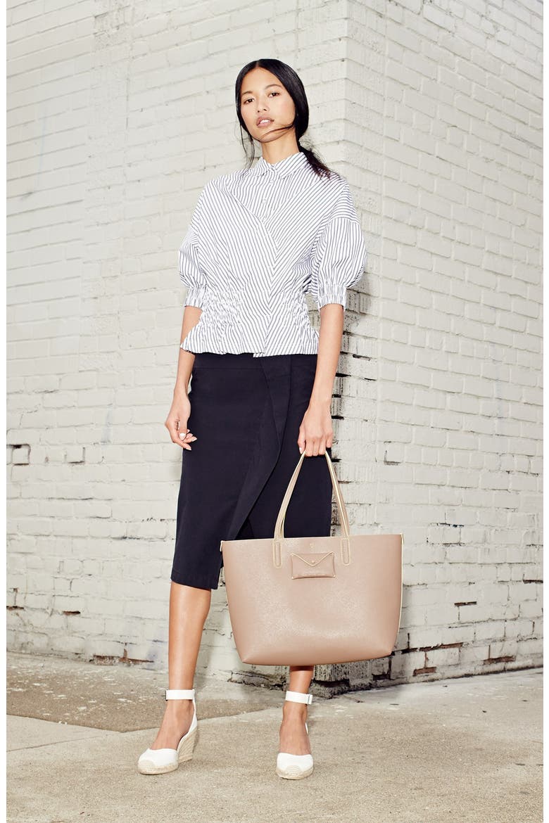 Stripe Crossover Top, Alternate, color, GUNMETAL MULTI