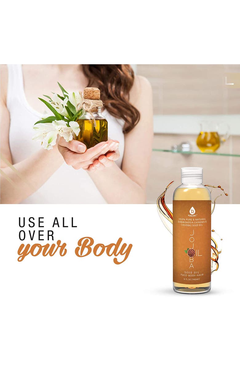 PURSONIC 100%Pure Golden Jojoba Oil 6 Oz, Alternate, color, Multicolor