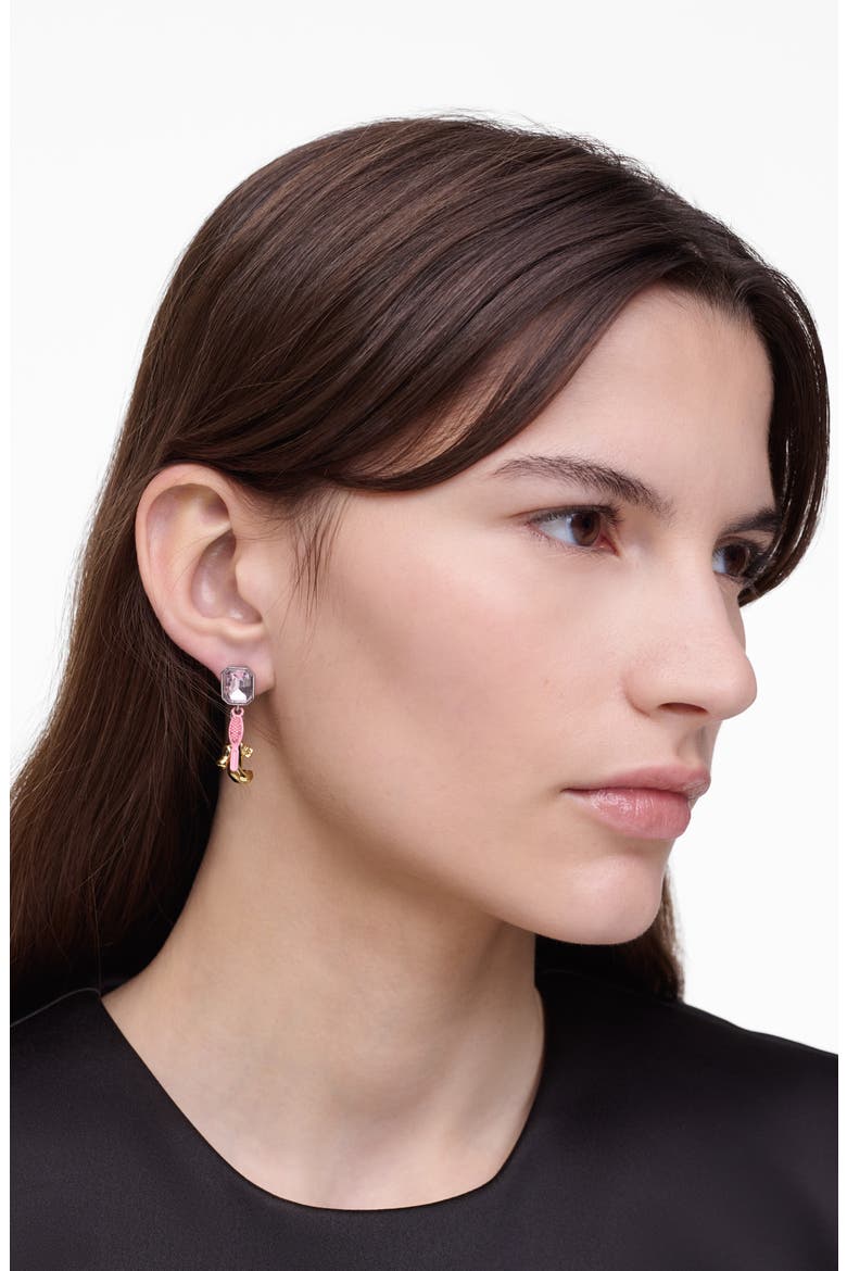 Dollhouse Charm Drop Earrings, Alternate, color, SILVER/ MULTI