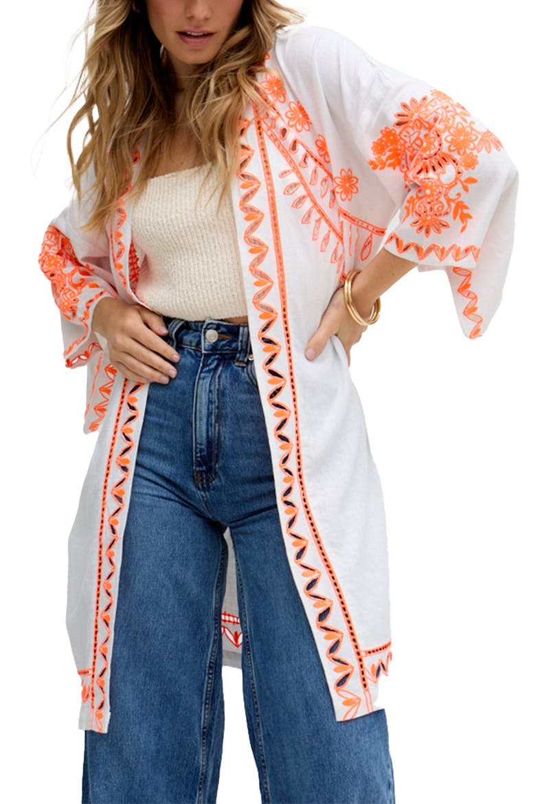 Lupe Edge To Edge Embroidered, Main, color, White