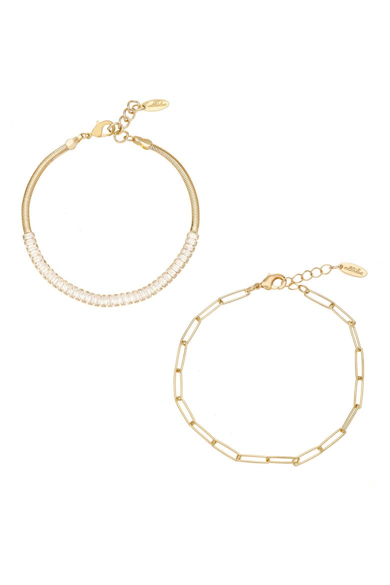 Set of 2 Bracelets, Main, color, GOLD