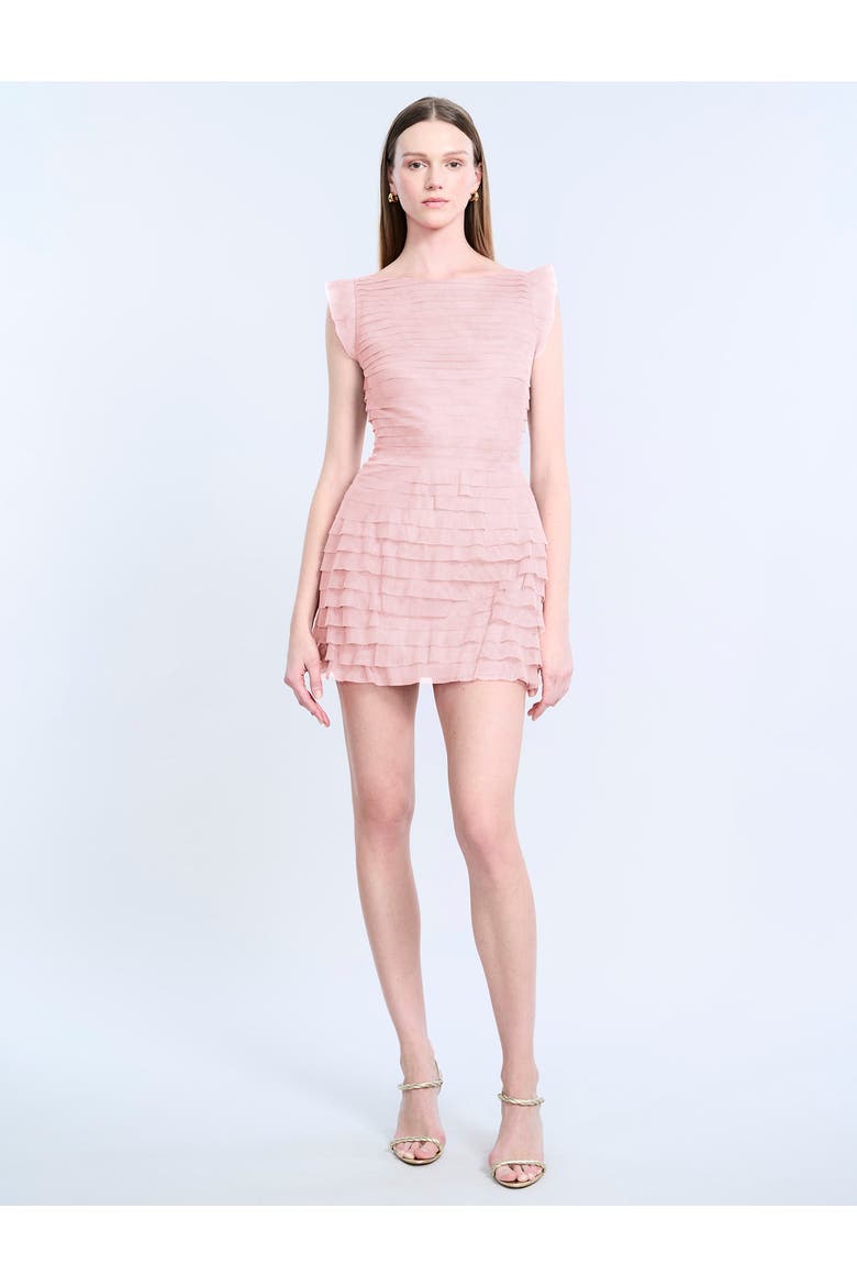 Tulle Tiered Mini Dress, Alternate, color, Blossom
