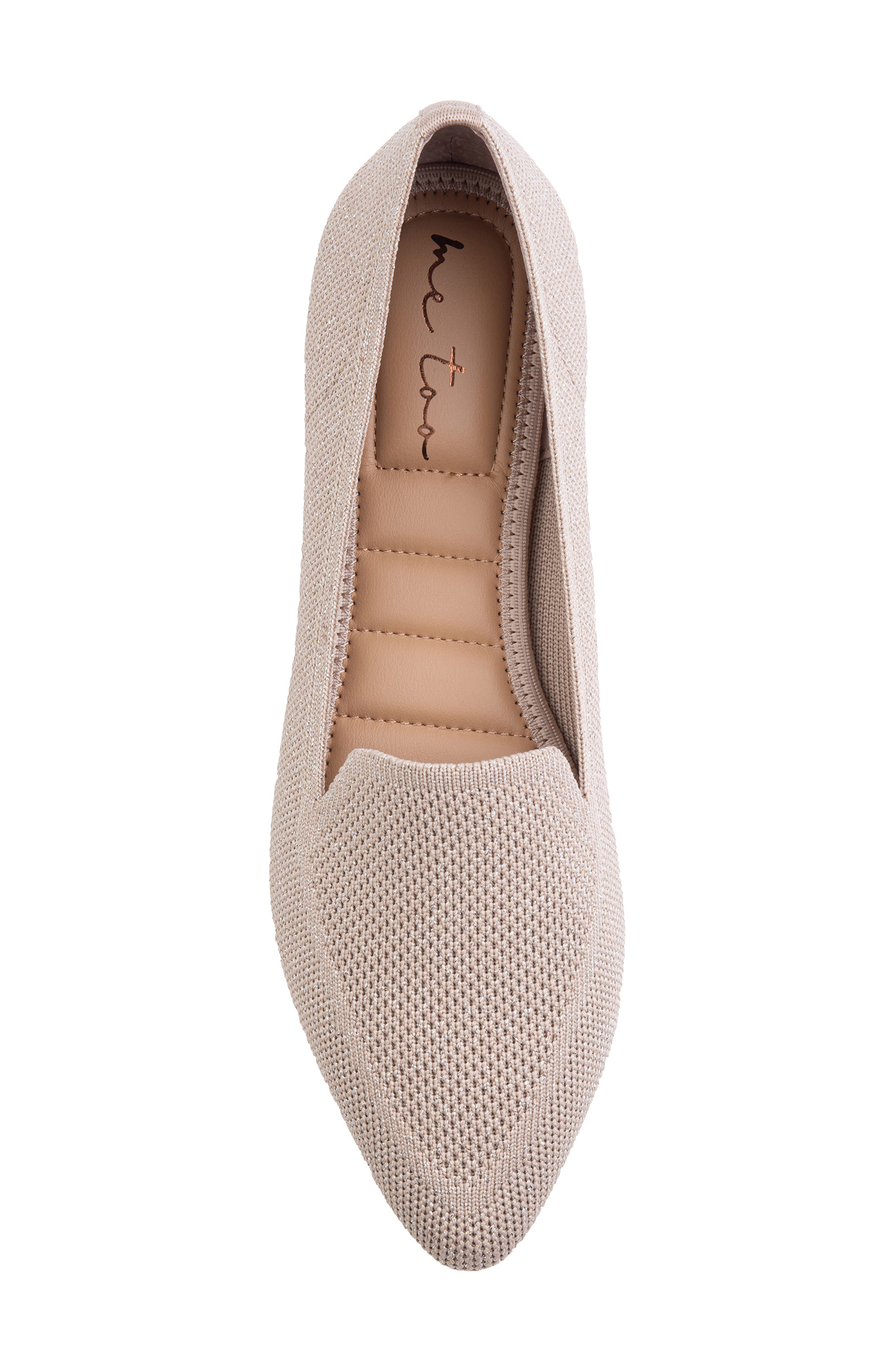Me Too Alia Flat, Alternate, color, Bisque Metallic