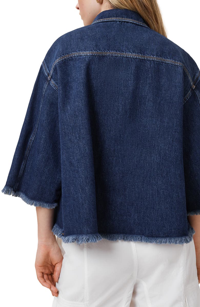 AllSaints Faye Raw Hem Denim Shirt, Alternate, color,