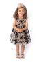 Flocked Floral Overlay Tulle Dress