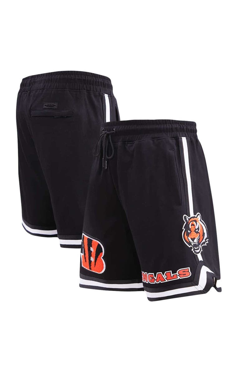 PRO STANDARD Men's Pro Standard Black Cincinnati Bengals Classic Chenille Shorts, Main, color, 