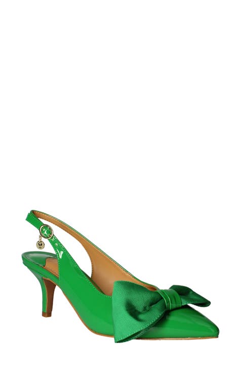 Green slingback shoes online