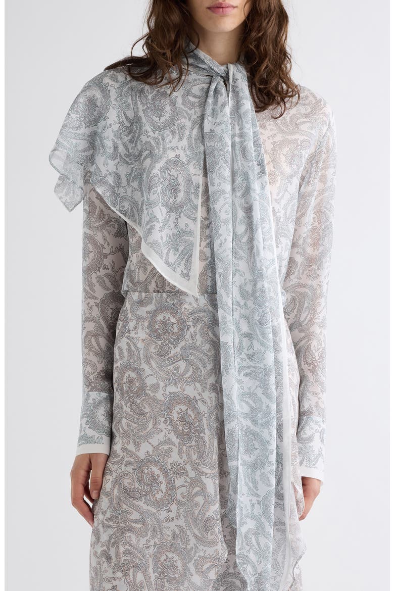 Senelle Paisley Silk Shirt, Main, color, LIGHT BLUE/ BEIGE