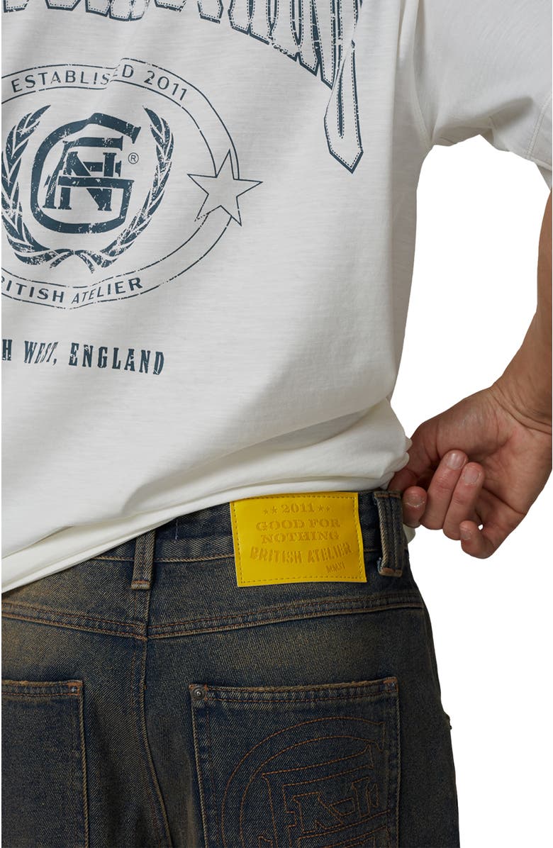 Good For Nothing Straight Leg Baggy Jeans, Alternate, color, Brown