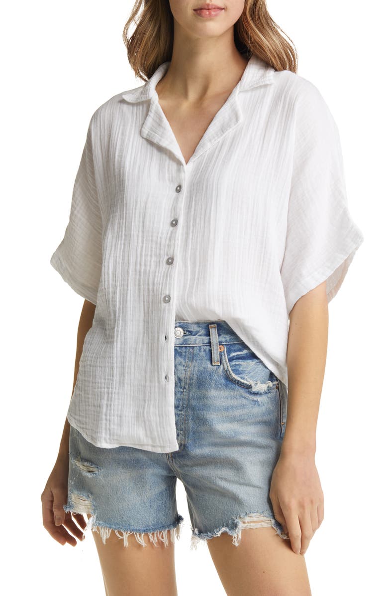 Rip Curl Women's Surf Short Sleeve Button-Up Shirt, Main, color,