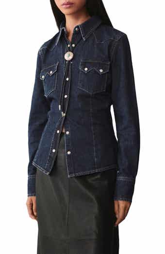 Western Denim Snap-Up Shirt