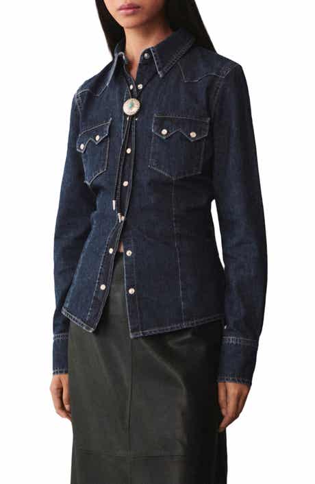 Western Denim Snap-Up Shirt