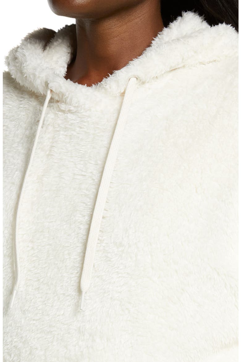 Lorya Double Face Fleece Hoodie, Alternate, color, CREAM