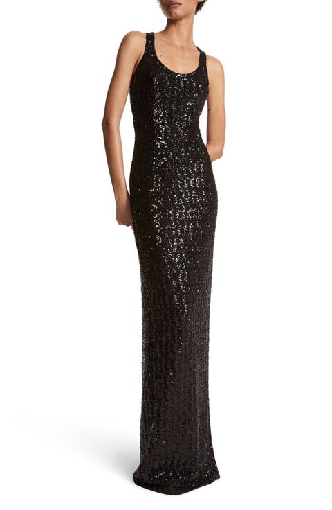 Sequin Racerback Gown