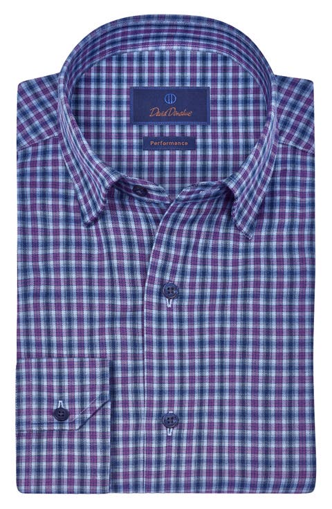 Check Brushed Performance Sport Shirt