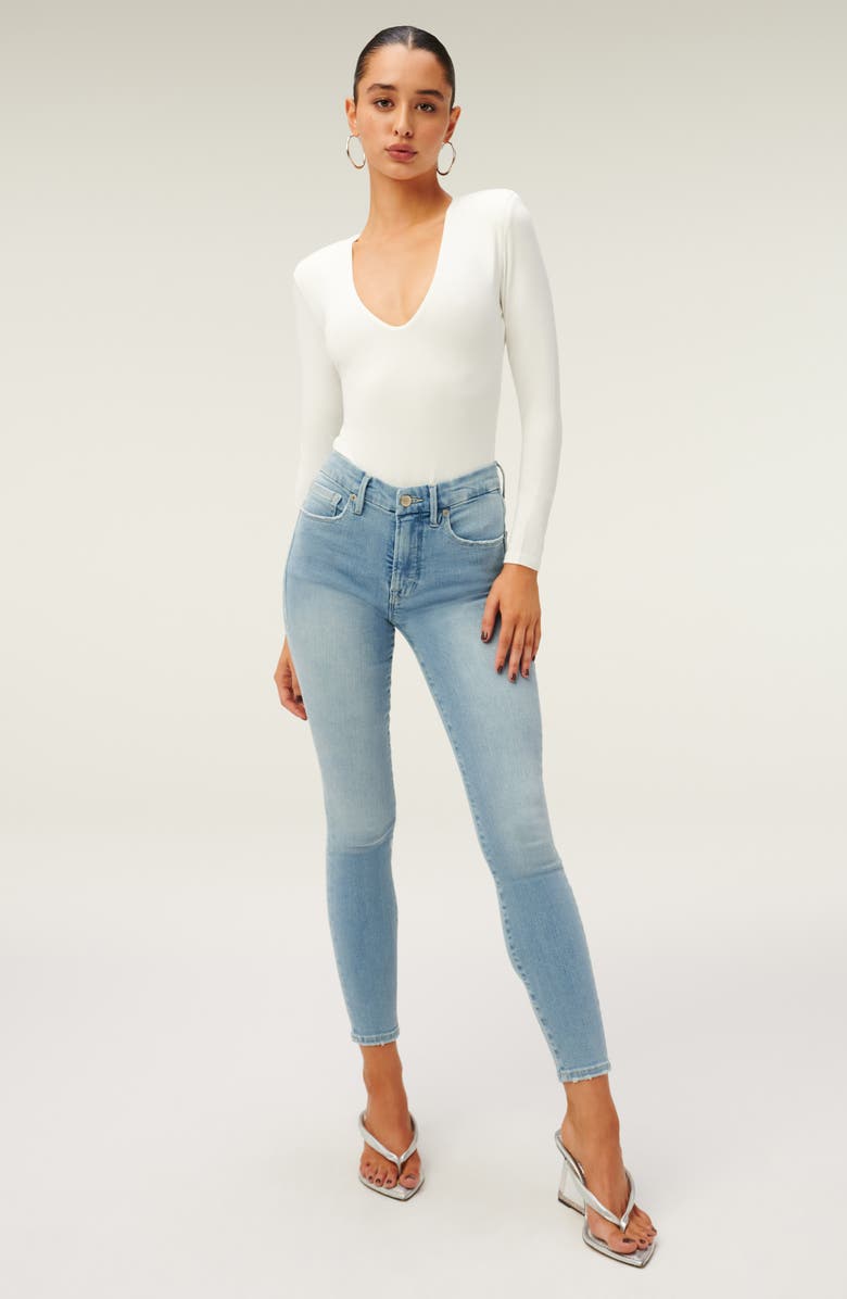 Good American Good Legs Ankle Skinny Jeans, Alternate, color, Blue629n