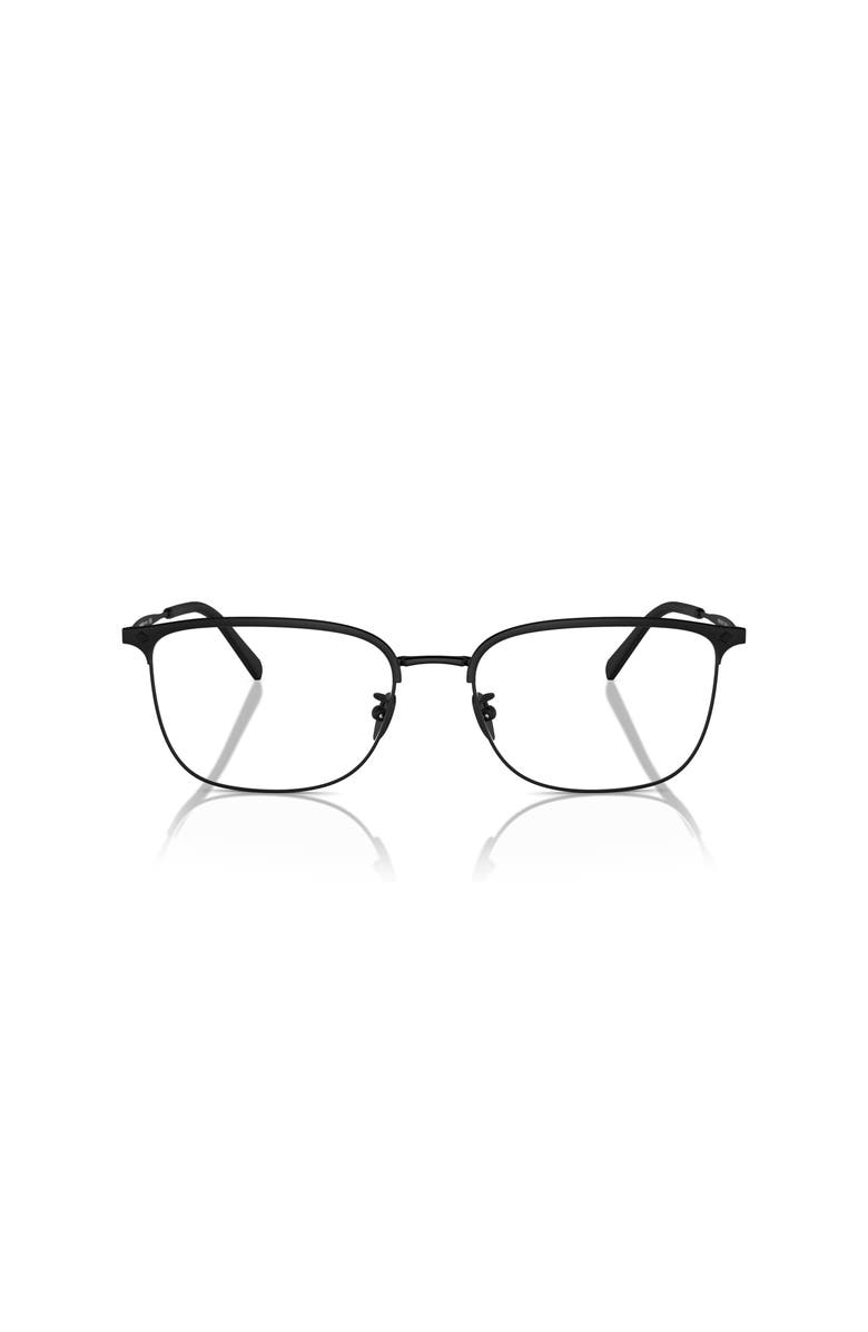 Giorgio Armani 57mm Rectangle optical glasses, Alternate, color, Black