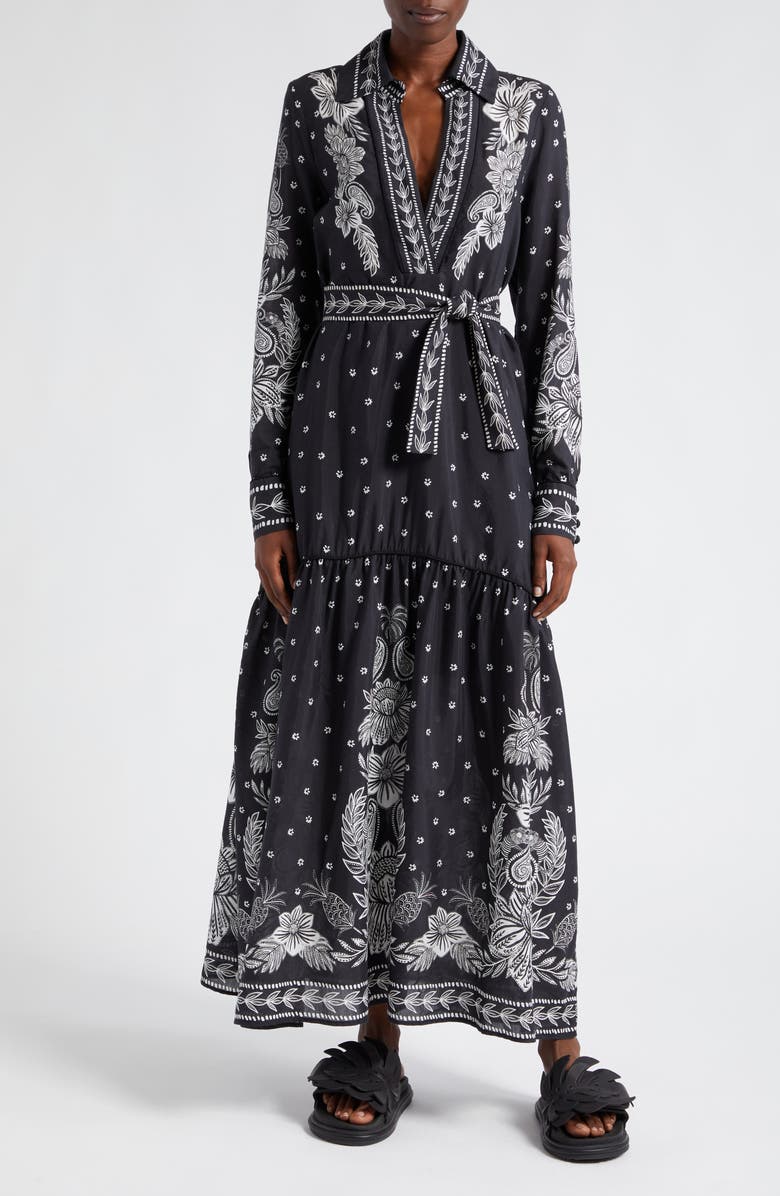 FARM Rio Paisley Bloom Long Sleeve Dress, Main, color,