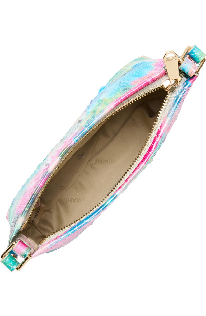 Brahmin Lorelei Croc Embossed Leather Shoulder Bag, Alternate, color,