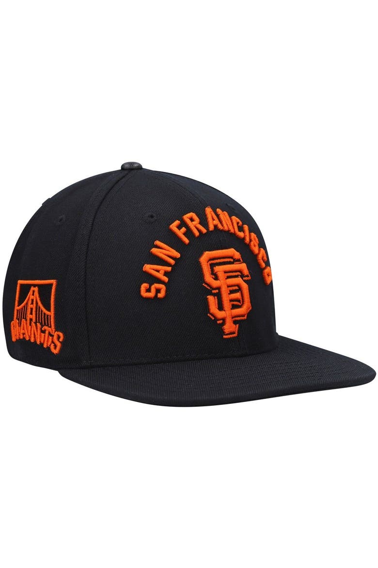 Men's Pro Standard Black San Francisco Giants Stacked Logo Snapback Hat, Main, color, Black