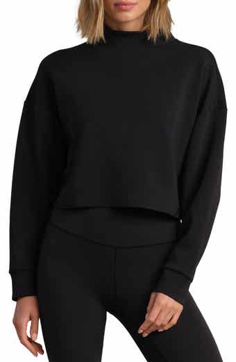 DreamGlow Mock Neck Crop Sweatshirt