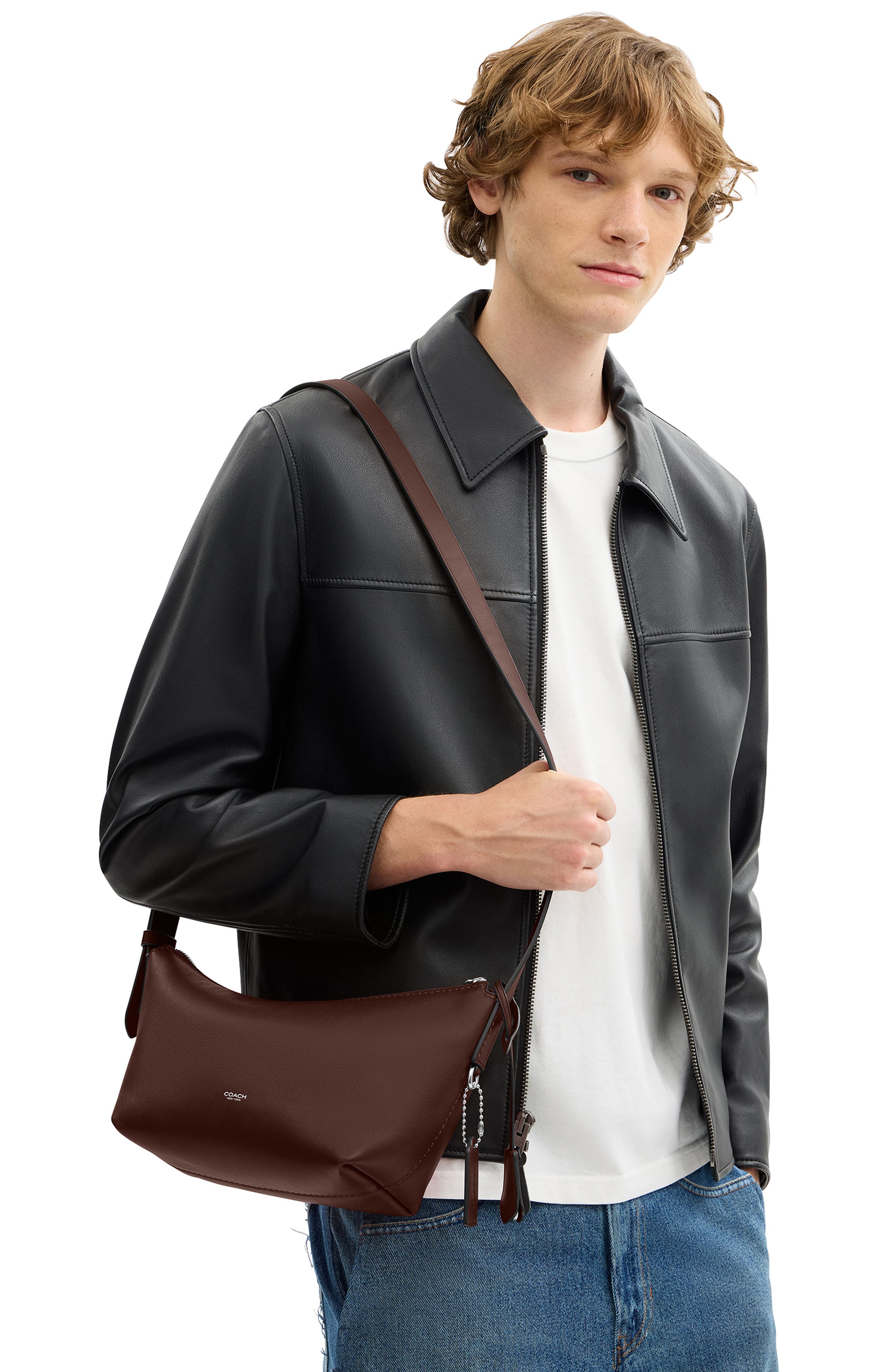 Mott 22 Leather Sling Bag, Alternate, color, MAPLE
