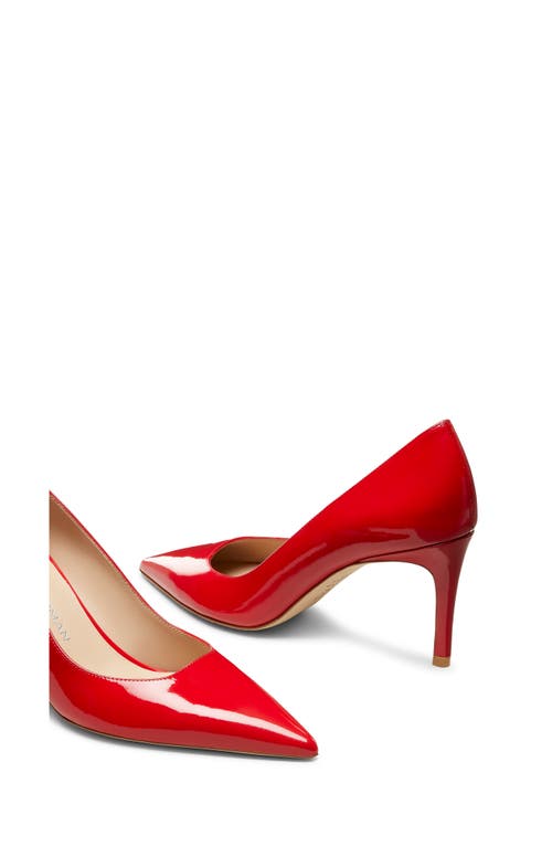 Stuart Weitzman 'stuart Power 75 Pointed Toe Pump In Cherry