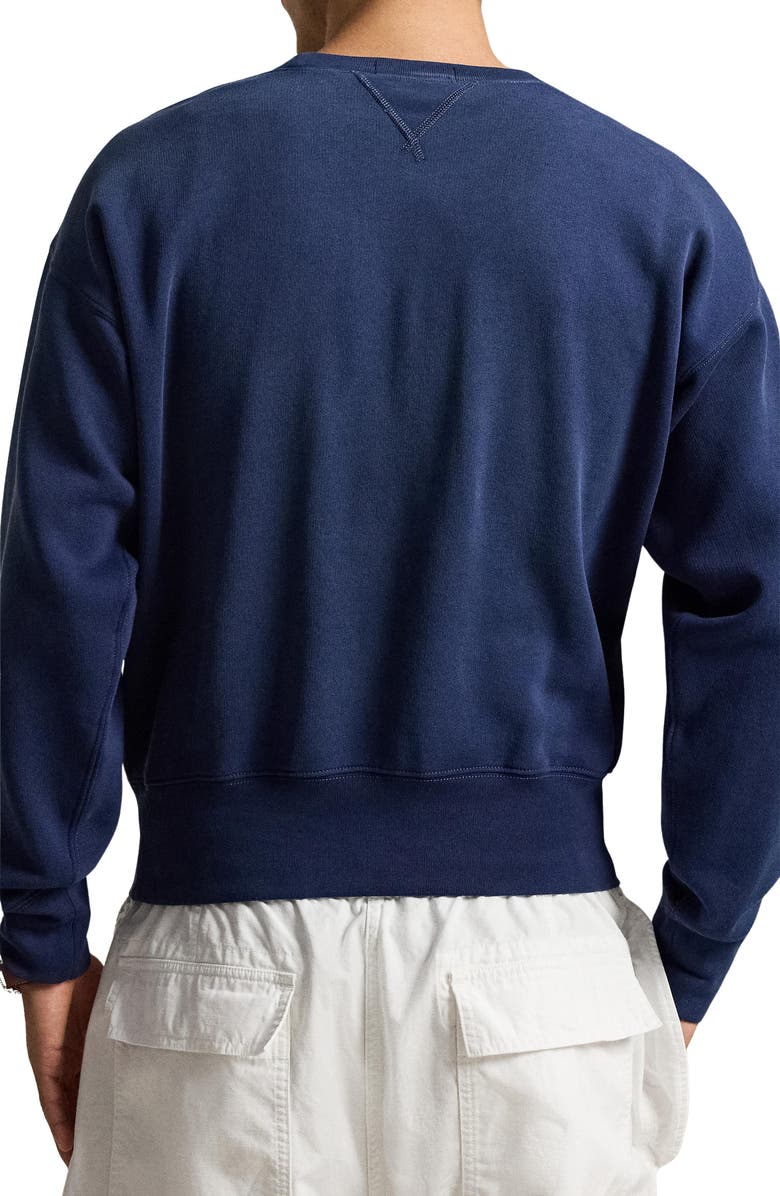 Polo Ralph Lauren Vintage Fit Fleece Graphic Sweatshirt, Alternate, color, Newport Navy