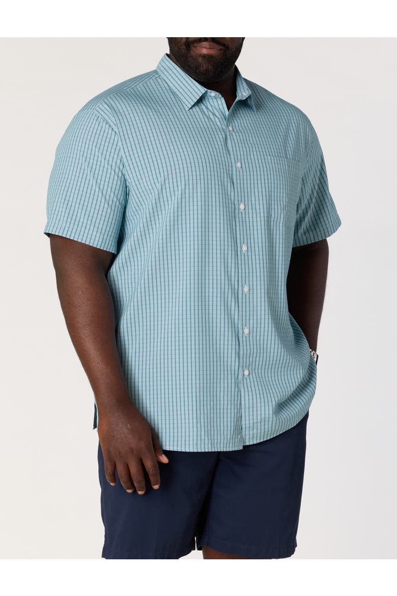 Big & Tall Microfiber Striped Sport Shirt V2, Main, color, MULTI