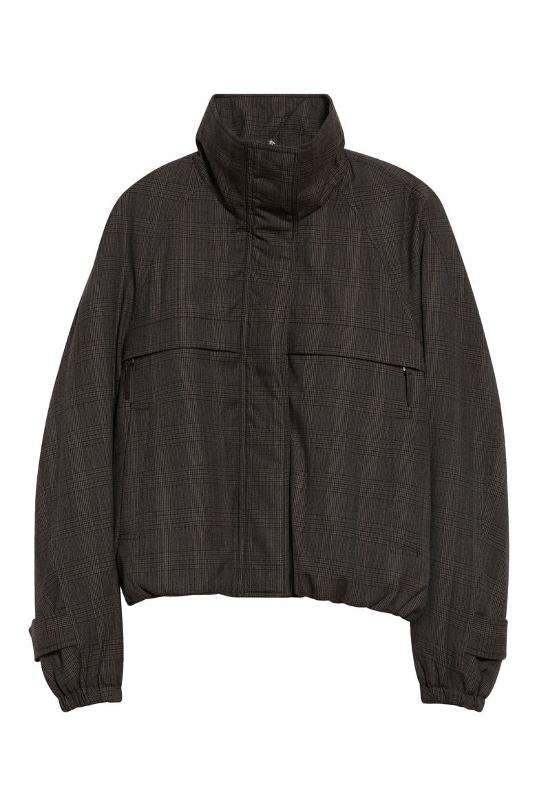 Odilla Mouline Wool Blend Bomber Jacket, Main, color, BROWN/ BLACK