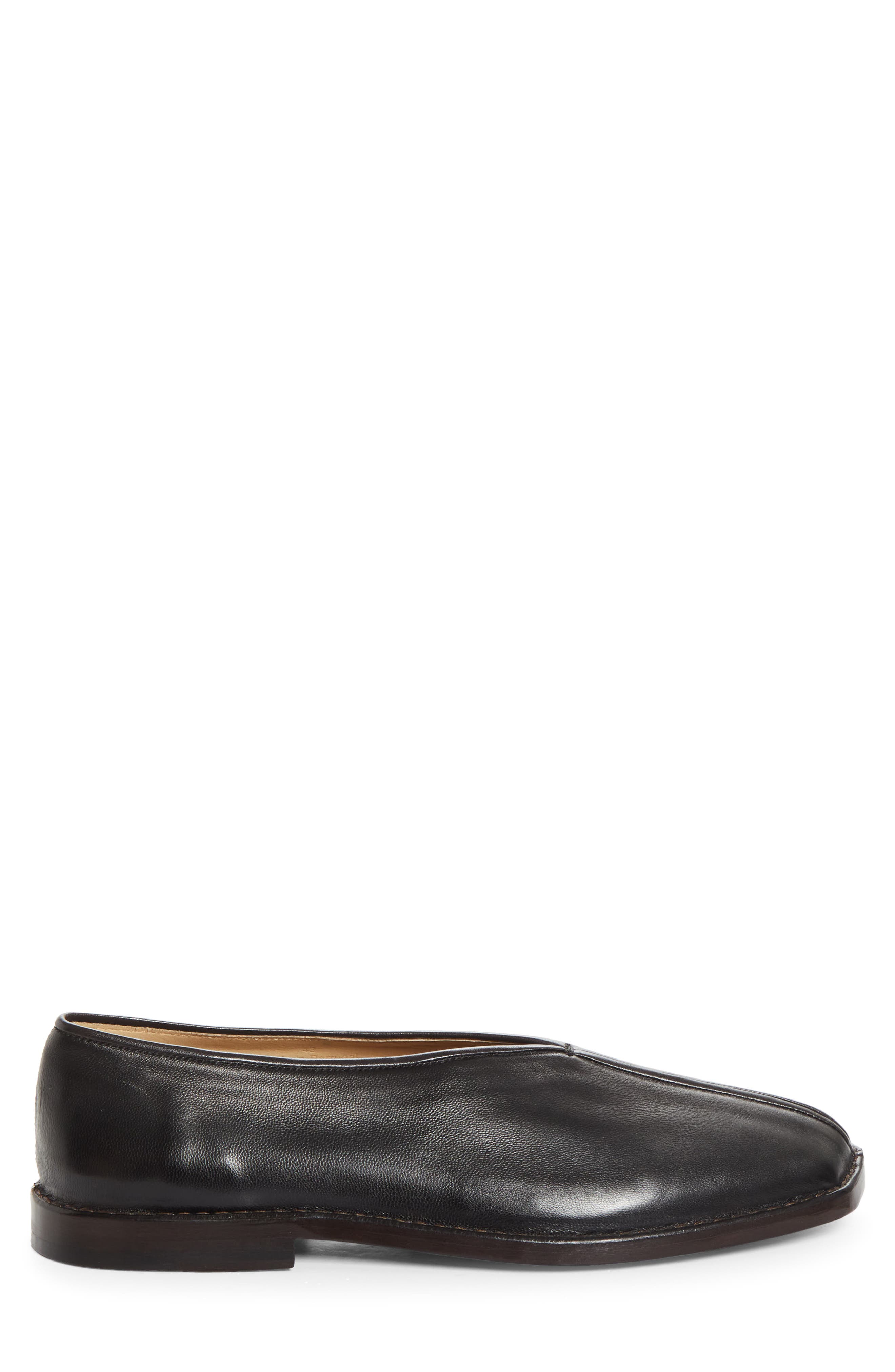 Lemaire Piped Slipper Loafer, Alternate, color, Black / Dark Chocolate